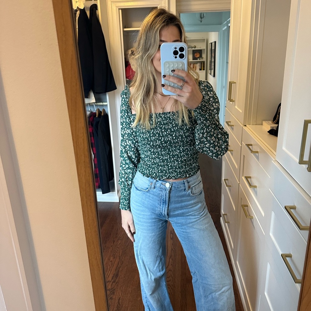 Reformation floral blouse